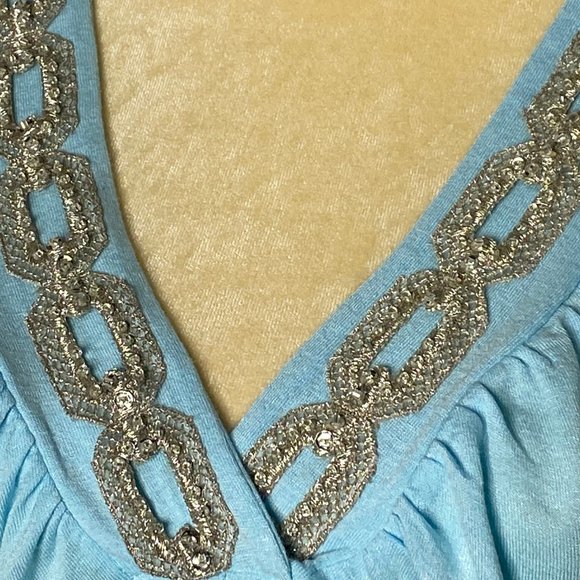 Rebecca Beeson Tank Top Soft-Blue Detailed Rayon M - Picture 3 of 8